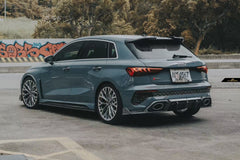 Audi RS3 8Y 2022 2023 2024 with Aftermarket Parts - V1 Side Skirts Pre-preg Carbon Fiber from Future Design