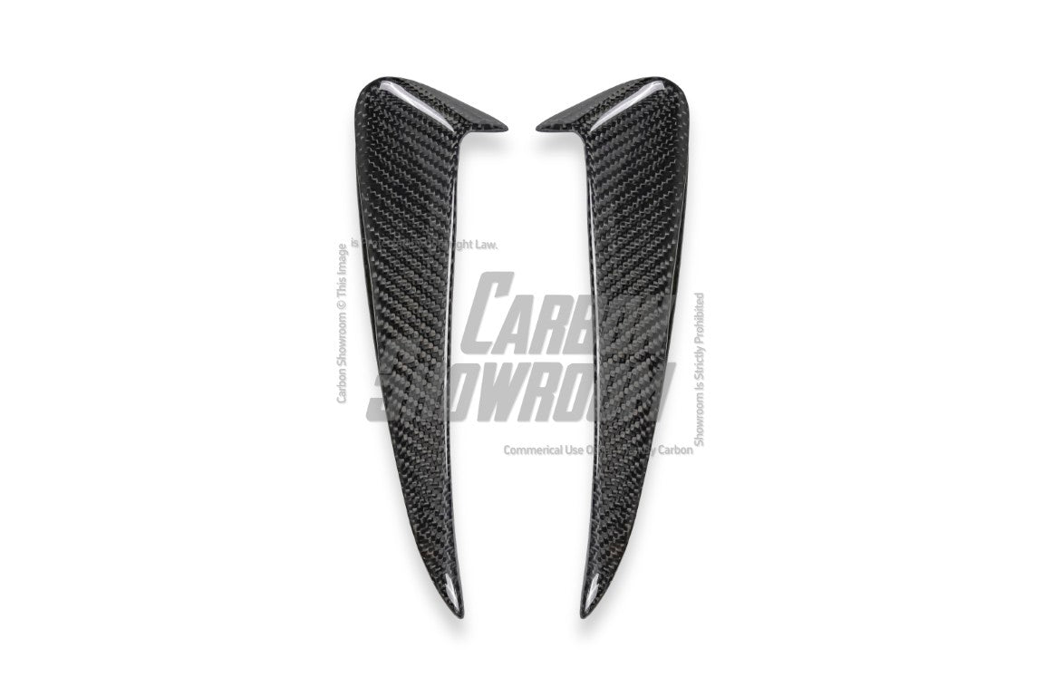 Future Design Carbon Carbon Fiber Rear Bumper Canards for W205 C300 C43 C63 AMG Coupe 2 Door 2015-ON - Performance SpeedShop