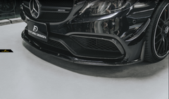 Mercedes Benz C-Class C63S C63 AMG W205 Coupe Convertible (suitable for both pre-facelift and facelift) 2015 2016 2017 2018 2019 2020 2021 2022 2023 with Aftermarket Parts - ED1 Front Lip Carbon Fiber / FRP