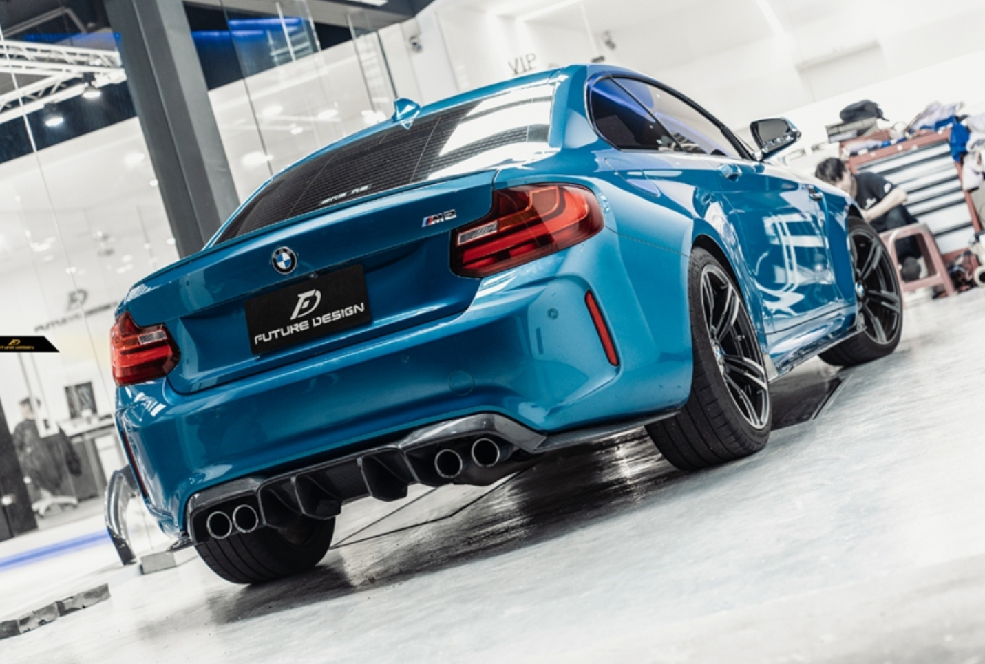 BMW M2 / M2C F87 2016 2017 2018 2019 2020 2021 with Aftermarket Parts - FDGT Side Skirts Carbon Fiber / FRP