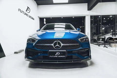 Future Design Carbon Fiber FD FRONT LIP (3 Pcs)  for Mercedes Benz C-Class C43 AMG C300 W206 S206 2021-ON Carbon Fiber
