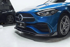 Future Design Carbon Fiber FD FRONT LIP (3 Pcs)  for Mercedes Benz C-Class C43 AMG C300 W206 S206 2021-ON Carbon Fiber