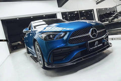 Future Design Carbon Fiber FD FRONT LIP (3 Pcs)  for Mercedes Benz C-Class C43 AMG C300 W206 S206 2021-ON Carbon Fiber