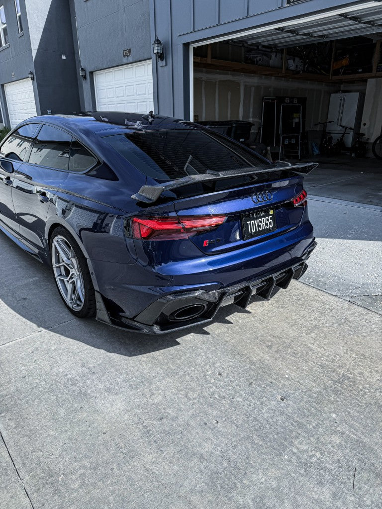 Future Design Carbon Fiber REAR DIFFUSER & REAR CANARDS - "Blaze kit" for Audi RS5 B9.5 2020+ - Performance SpeedShop