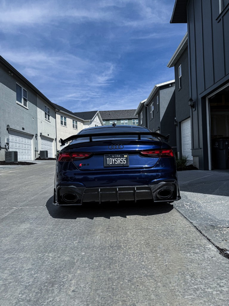 Future Design Carbon Fiber REAR DIFFUSER & REAR CANARDS - "Blaze kit" for Audi RS5 B9.5 2020+ - Performance SpeedShop