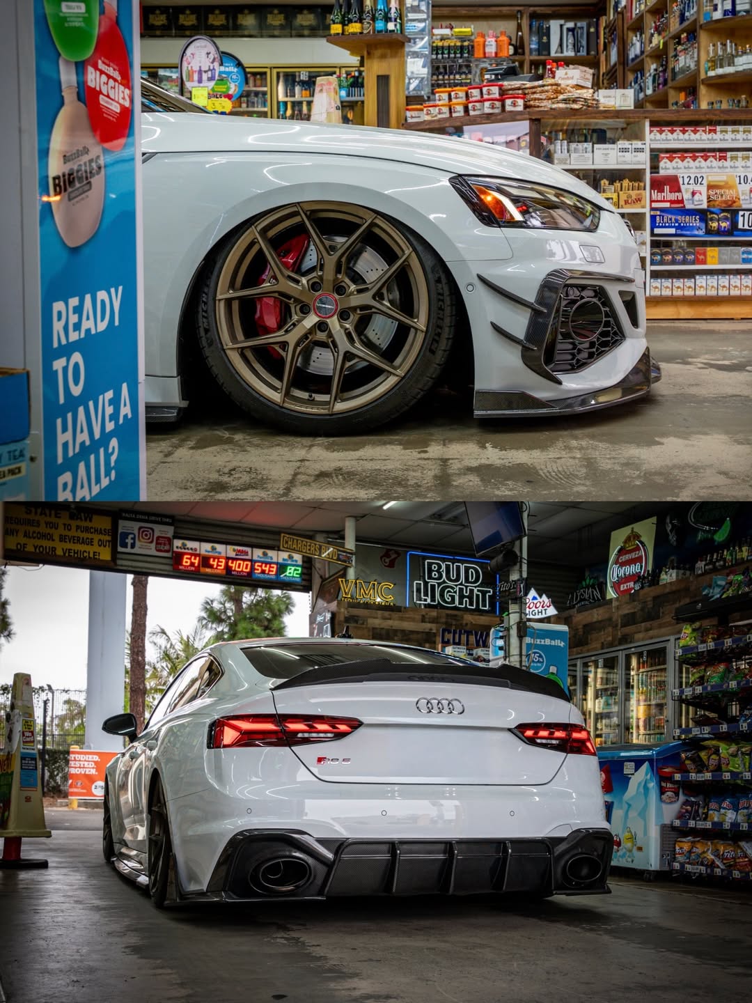 Future Design Carbon Fiber REAR DIFFUSER & REAR CANARDS - "Blaze kit" for Audi RS5 B9.5 2020-2022 - Performance SpeedShop