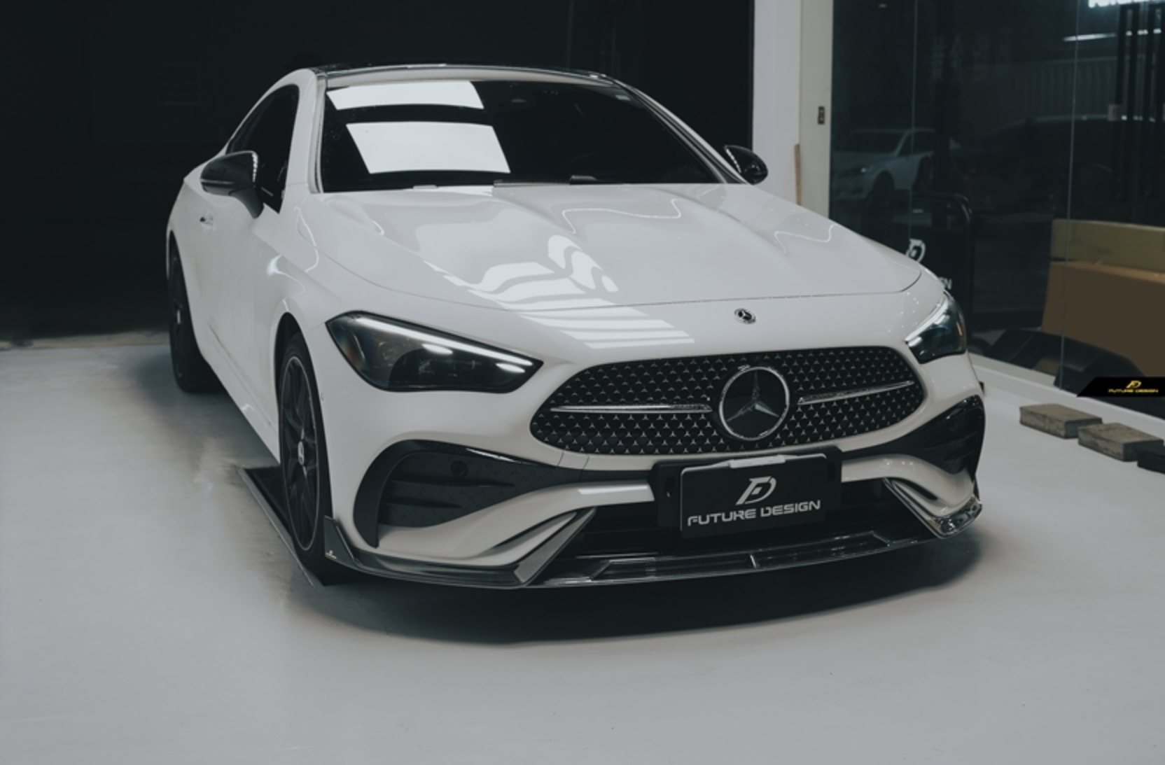Mercedes Benz CLE-Class AMG CLE 450 / 300 C236 A236 2024-ON with Aftermarket Parts - Front Lip Dry Pre-preg Carbon Fiber / FRP