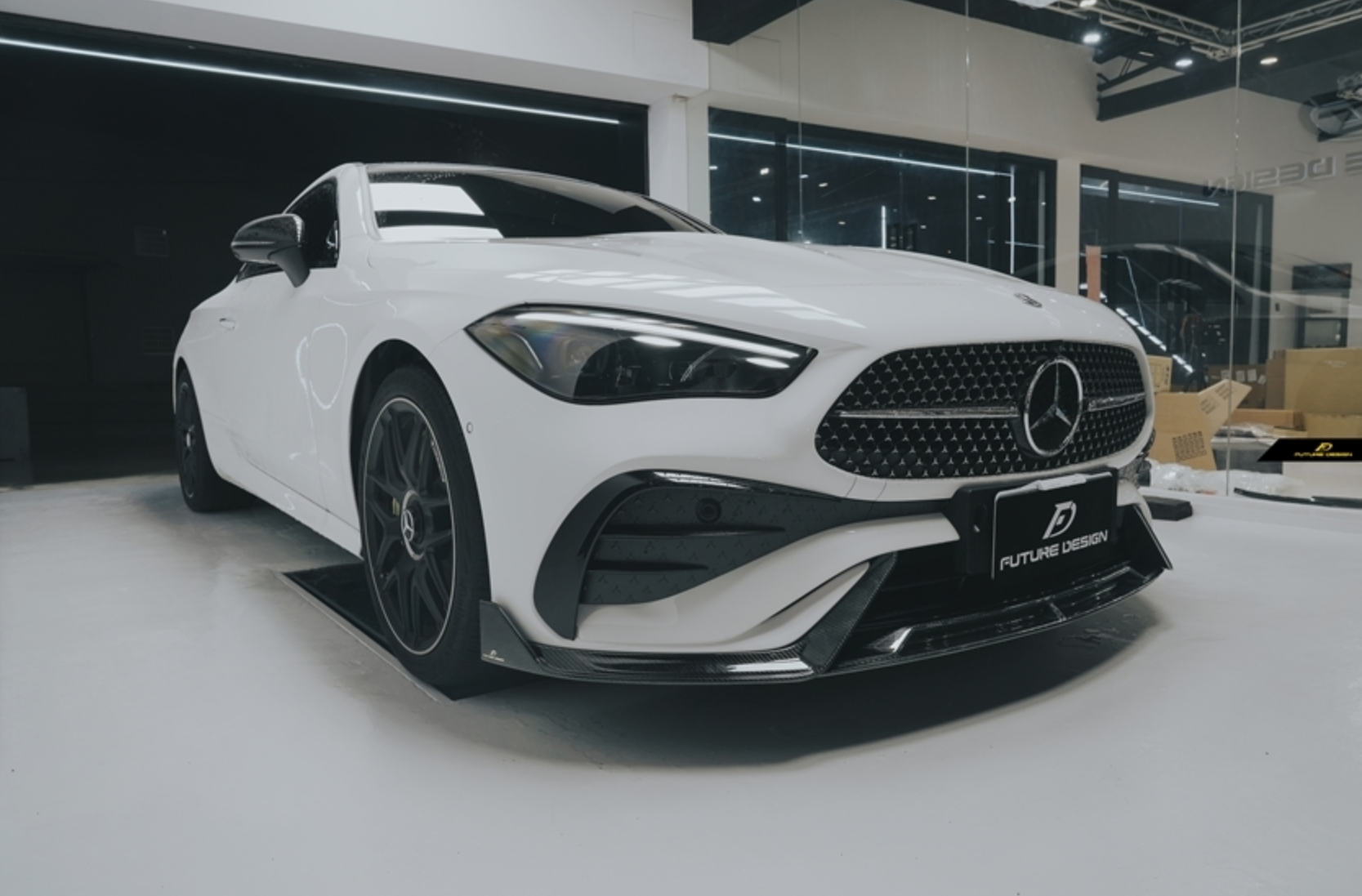 Mercedes Benz CLE-Class AMG CLE 450 / 300 C236 A236 2024-ON with Aftermarket Parts - Front Lip Dry Pre-preg Carbon Fiber / FRP