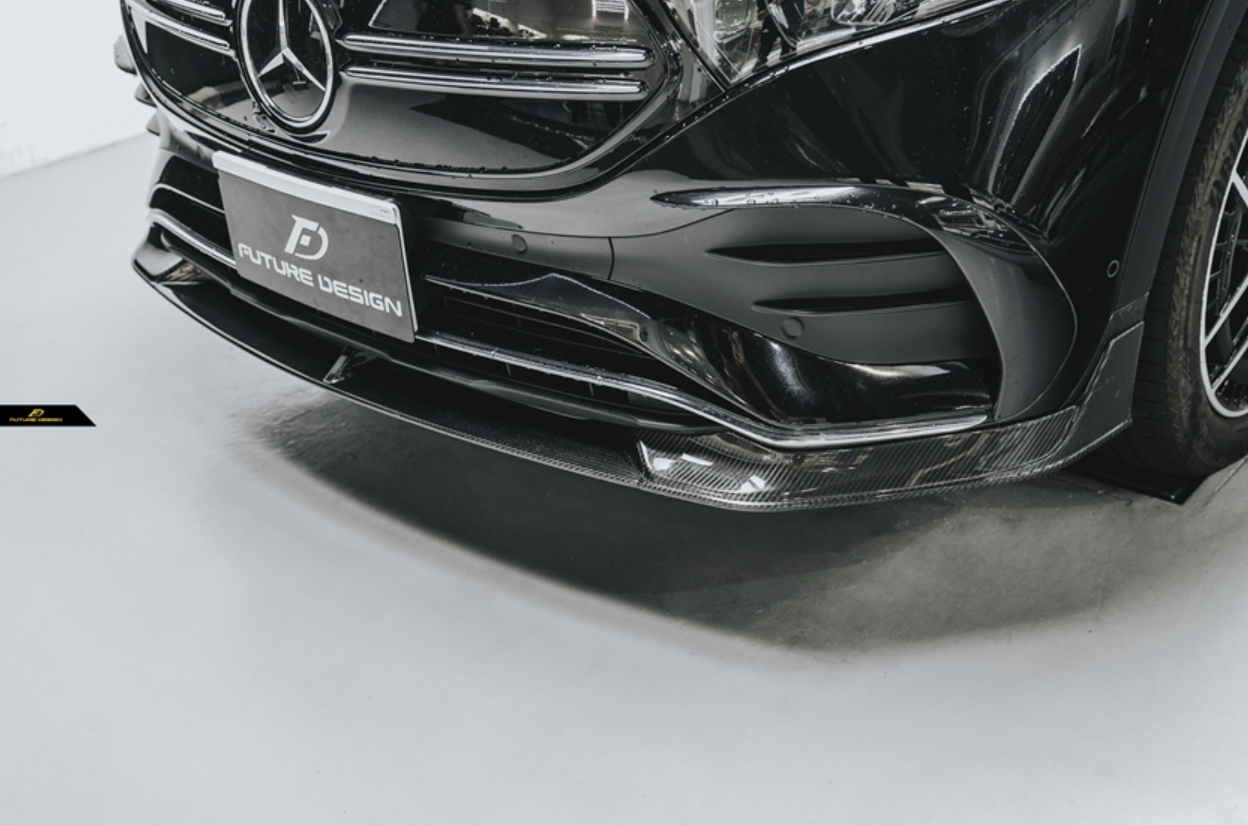 Mercedes Benz EQB 260/EQB 300 4MATIC/EQB 350 4MATIC X243 &nbsp;(Fits Both Pre-Facelift & Facelift) (COMPATIBLE WITH AMG LINE FRONT BUMPER) with Aftermarket Parts - Front Lip Carbon Fiber / FRP