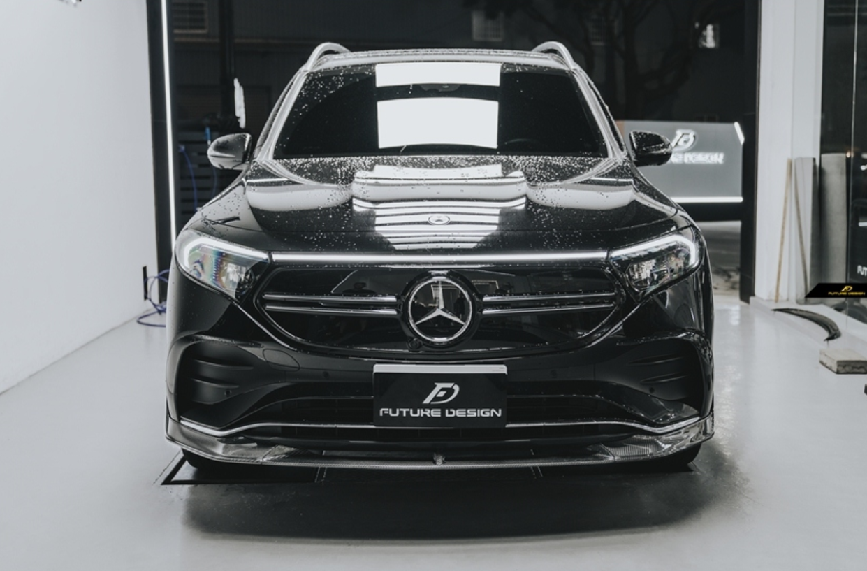 Mercedes Benz EQB 260/EQB 300 4MATIC/EQB 350 4MATIC X243 &nbsp;(Fits Both Pre-Facelift & Facelift) (COMPATIBLE WITH AMG LINE FRONT BUMPER) with Aftermarket Parts - Front Lip Carbon Fiber / FRP