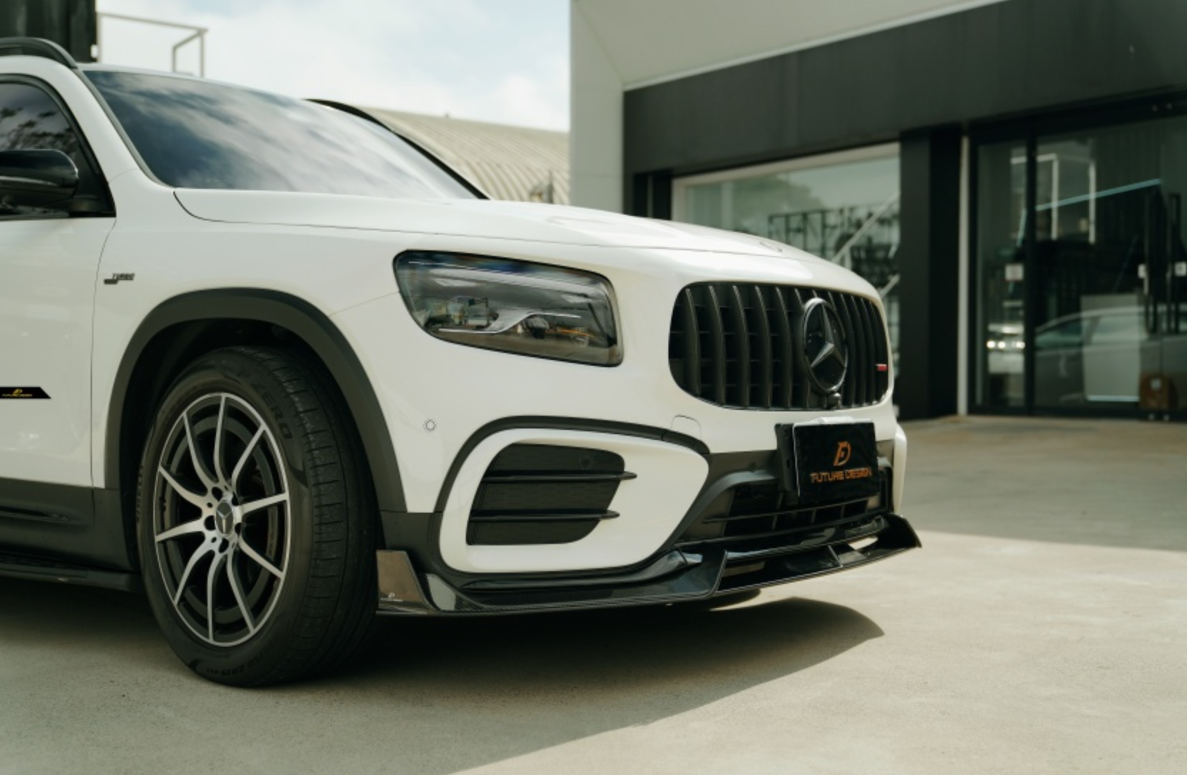 Mercedes Benz X247 GLB250 AMG / GLB35 AMG 2024-ON with Future Design Carbon's Aftermarket Parts - Front Lip Dry Pre-preg Carbon Fiber / FRP