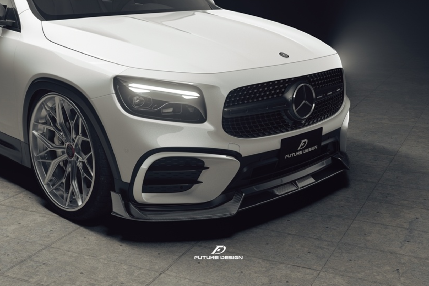 Mercedes Benz X247 GLB250 AMG / GLB35 AMG 2024-ON with Future Design Carbon's Aftermarket Parts - Front Lip Dry Pre-preg Carbon Fiber / FRP