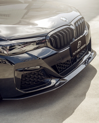 BMW 5 Series M550i 540i (With M-Package Bumper) G30 G31 LCI 2021 2022 2023 with Aftermarket Parts - MTECH Front Lip Carbon Fiber / FRP