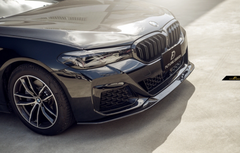 BMW 5 Series M550i 540i (With M-Package Bumper) G30 G31 LCI 2021 2022 2023 with Aftermarket Parts - MTECH Front Lip Carbon Fiber / FRP