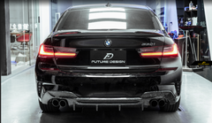 BMW 3 Series 330i M340i G20 G21 Pre-LCI (fitment for 330i requires M-Sport package bumper) 2020 2021 2022 with Aftermarket Parts - MTECH Rear Diffuser Carbon Fiber / FRP