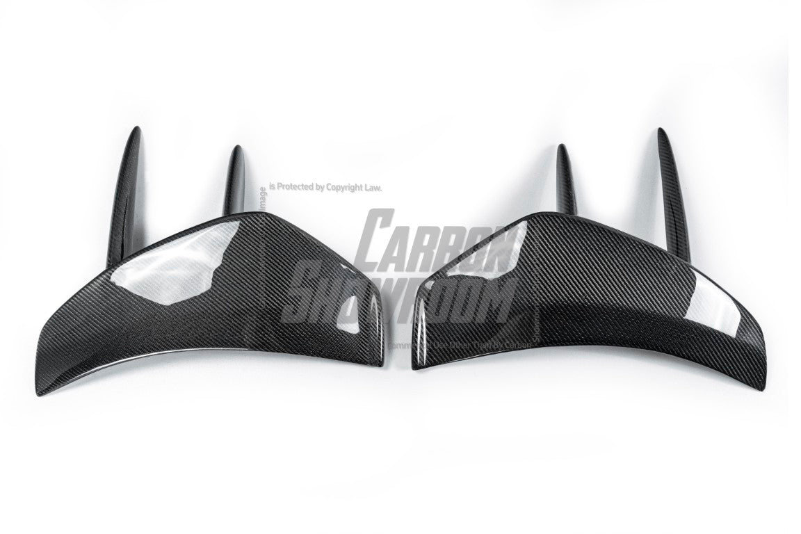 Future Design Carbon McLaren 720S Carbon Fiber Rear Bumper Side Valences - Performance SpeedShop