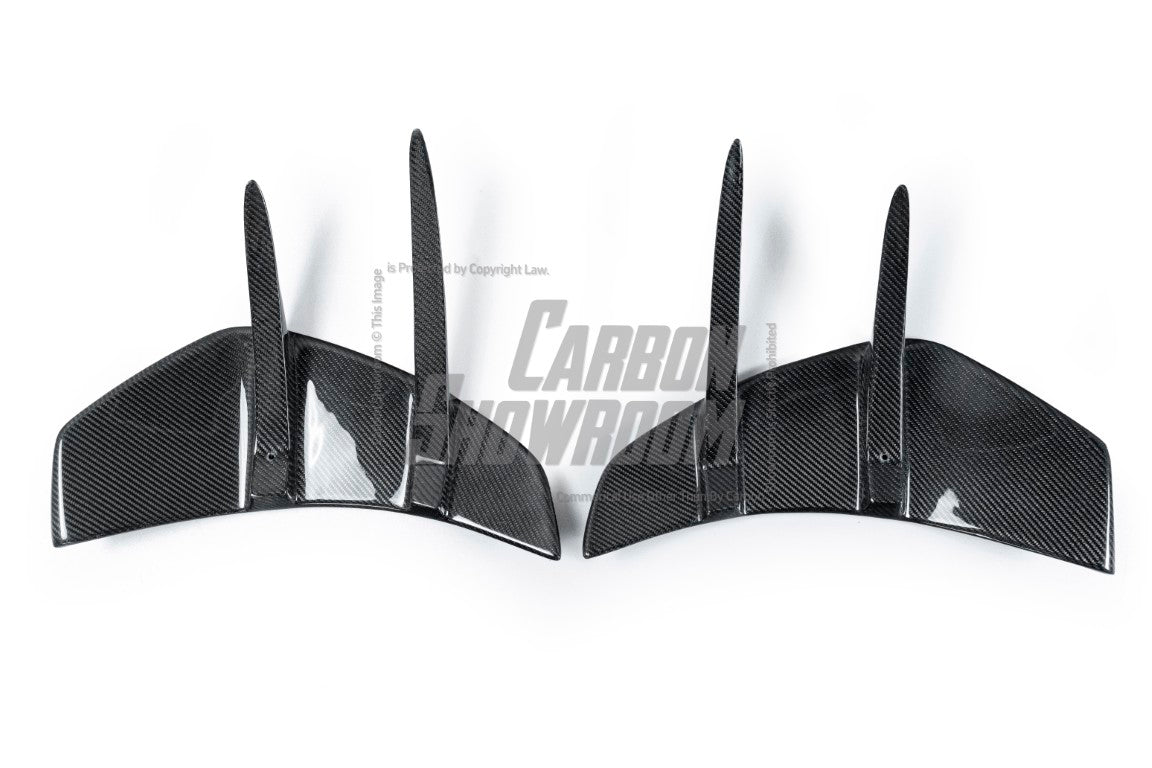 Future Design Carbon McLaren 720S Carbon Fiber Rear Bumper Side Valences - Performance SpeedShop