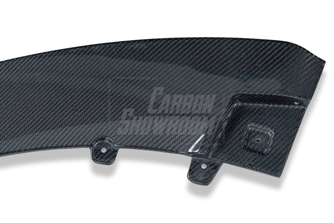 Porsche Taycan 9J1 Sedan/Cross Turismo RWD/4S/GTS/Turbo/Turbo S & (RWD/4S/GTS trims will require Sport Design Package) 2020-2024 with Future Design Carbon's Aftermarket Parts - Front Lip PSM Carbon Fiber / FRP