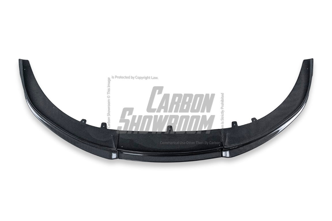 Porsche Taycan 9J1 Sedan/Cross Turismo RWD/4S/GTS/Turbo/Turbo S & (RWD/4S/GTS trims will require Sport Design Package) 2020-2024 with Future Design Carbon's Aftermarket Parts - Front Lip PSM Carbon Fiber / FRP