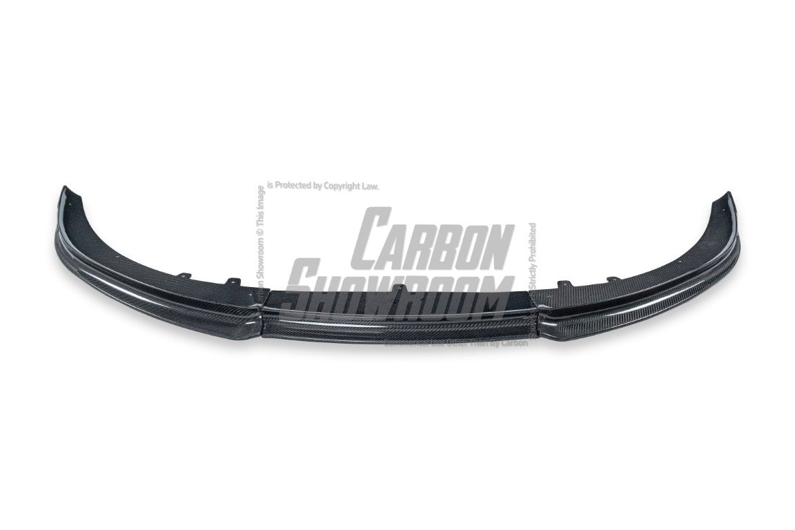 Porsche Taycan 9J1 Sedan/Cross Turismo RWD/4S/GTS/Turbo/Turbo S & (RWD/4S/GTS trims will require Sport Design Package) 2020-2024 with Future Design Carbon's Aftermarket Parts - Front Lip PSM Carbon Fiber / FRP