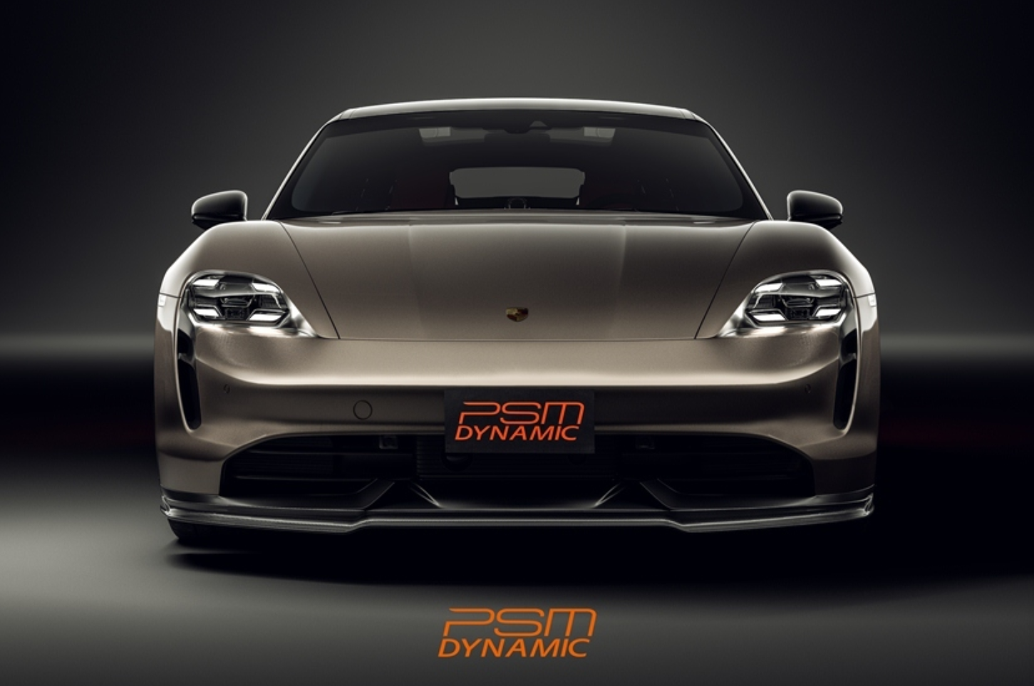 Porsche Taycan 9J1 Sedan/Cross Turismo RWD/4S/GTS/Turbo/Turbo S & (RWD/4S/GTS trims will require Sport Design Package) 2020-2024 with Future Design Carbon's Aftermarket Parts - Front Lip PSM Carbon Fiber / FRP