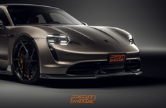 Porsche Taycan 9J1 Sedan/Cross Turismo RWD/4S/GTS/Turbo/Turbo S & (RWD/4S/GTS trims will require Sport Design Package) 2020-2024 with Future Design Carbon's Aftermarket Parts - Front Lip PSM Carbon Fiber / FRP