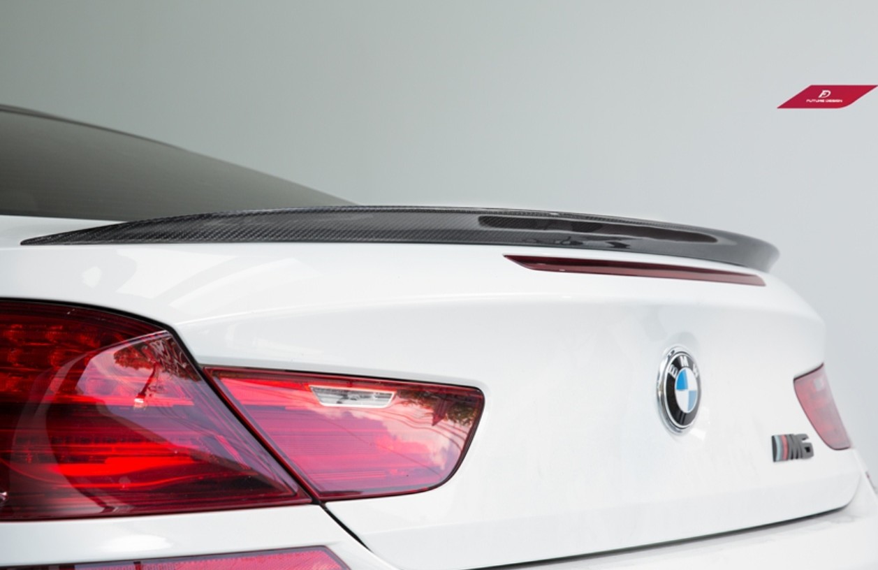 BMW 6 Series 650i 640i 640d F06 F13 (Both Fits Pre-LCI & LCI) 2011 2012 2013 2014 2015 2016 2017 2018 & M6 F06 F13 2013 2014 2015 2016 2017 2018 2019 with Aftermarket Parts - Performance Rear Spoiler Carbon Fiber / FRP