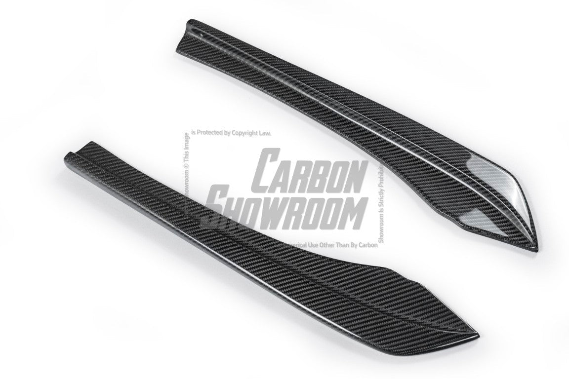 Future Design Carbon Carbon Fiber Rear Bumper Canards FD Style For BMW 5 Series G30 530i 540i 2017-ON - Performance SpeedShop