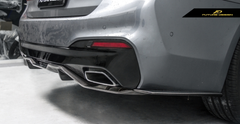 Future Design Carbon Carbon Fiber Rear Bumper Canards FD Style For BMW 5 Series G30 530i 540i 2017-ON - Performance SpeedShop