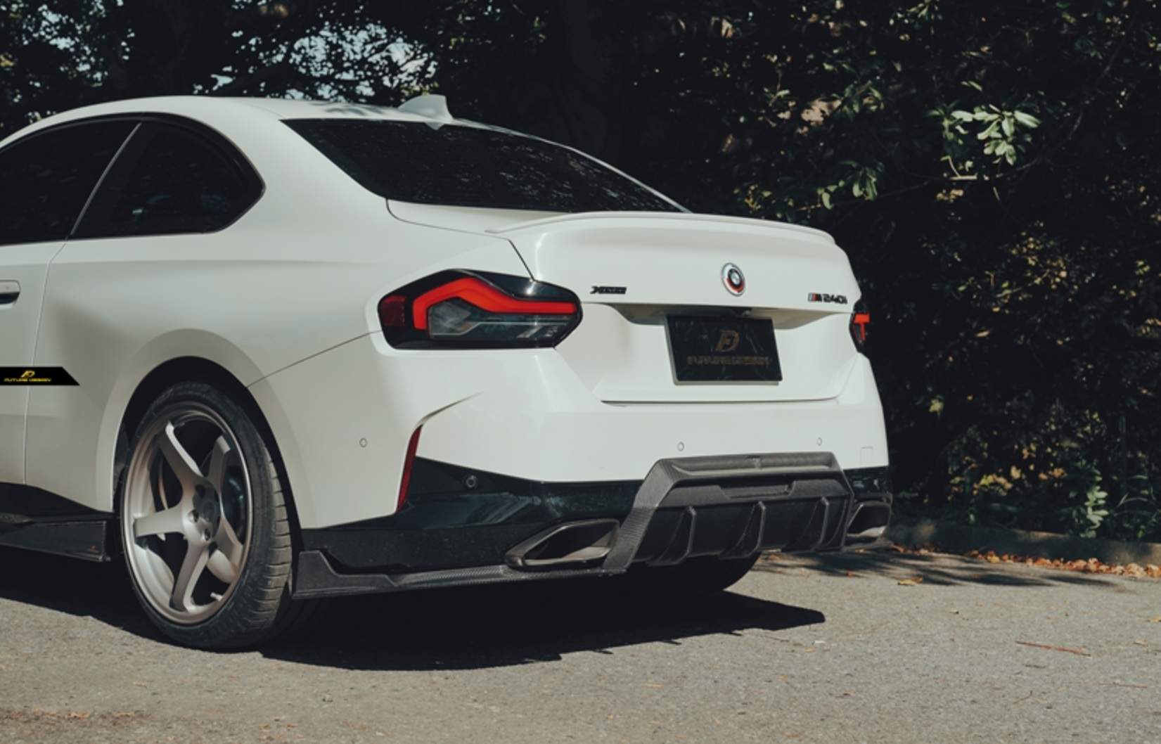 BMW 2 Series G42 230i (With M-Package Bumper) M240i 2022-ON with Future Design Carbon's Aftermarket Parts - Rear Canards Carbon Fiber / FRP