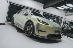 Tesla Model Y Performance AWD Long Range RWD Standard 2020 2021 2022 2023 2024 2025 with Aftermarket Parts - Side Skirts Carbon Fiber / FRP