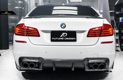 BMW M5 & 5 series F10/F11/F18 520 528 535 with M-Package 2010 2011 2012 2013 2014 2015 2016 2017 with Aftermarket Parts - V2 Rear Diffuser Carbon Fiber / FRP