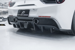 Ferrari 488 GTB & Spider 2016 2017 2018 2019 2020 with Aftermarket Parts - NVT Style Bumper Diffuser Upper Trim Carbon Fiber / FRP from Future Design