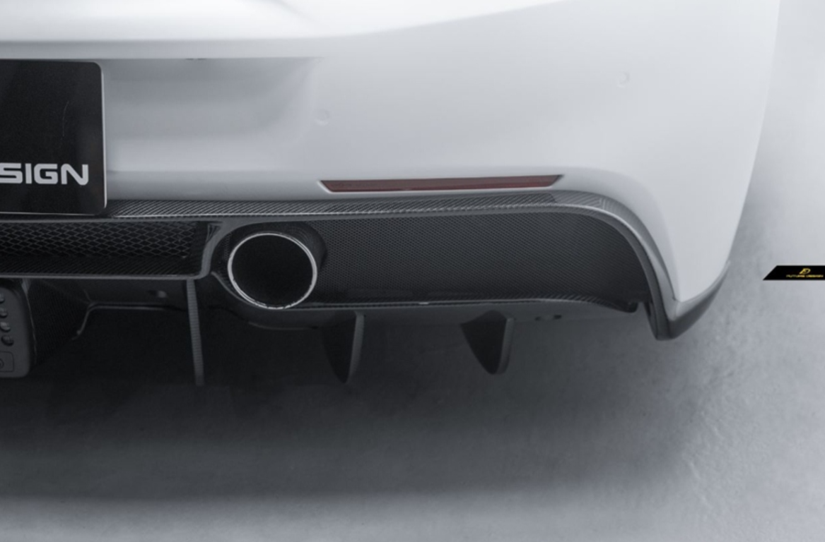 Ferrari 488 GTB & Spider 2016 2017 2018 2019 2020 with Aftermarket Parts - NVT Style Bumper Diffuser Upper Trim Carbon Fiber / FRP from Future Design
