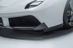 Ferrari 488 GTB & Spider 2016 2017 2018 2019 2020 with Aftermarket Parts - NVT Style Front Corner Splitter Carbon Fiber / FRP from Future Design