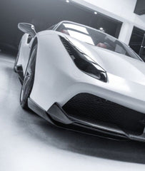 Ferrari 488 GTB & Spider 2016 2017 2018 2019 2020 with Aftermarket Parts - NVT Style Front Corner Splitter Carbon Fiber / FRP from Future Design