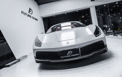 Ferrari 488 GTB & Spider 2016 2017 2018 2019 2020 with Aftermarket Parts - NVT Style Front Corner Splitter Carbon Fiber / FRP from Future Design
