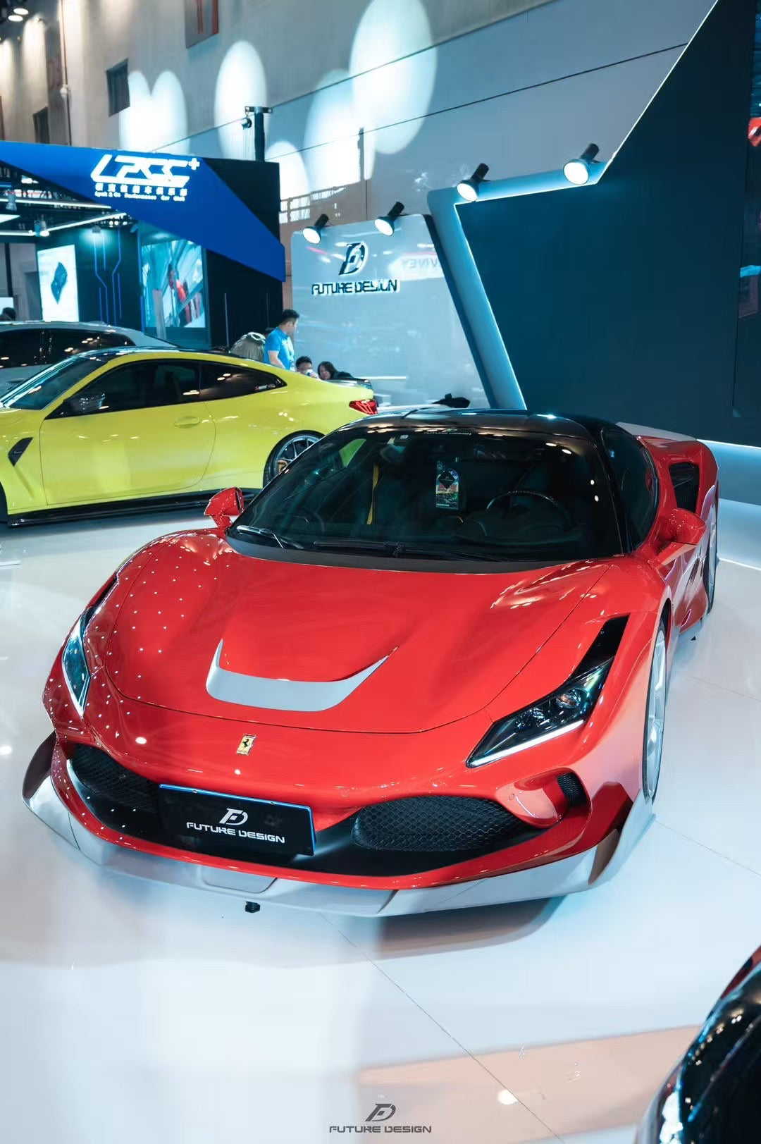 Future Design Carbon Fiber Hood Bonnet Intake Vents for Ferrari F8 - Performance SpeedShop