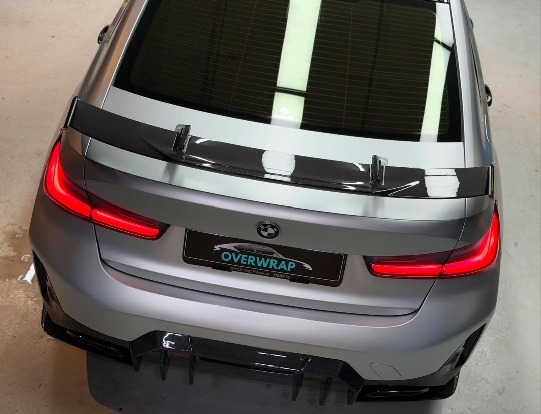 BMW M3 M3C M3CS G80 2021-ON & 3 Series M340i 330i (Fits Both Pre-LCI & LCI) G20 2019-ON with Aftermarket Parts - MP Style Rear Wing Carbon Fiber/FRP from Future Design