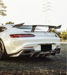 Mercedes Benz AMG GT GTS GTC C190 2015 2016 2017 2018 2019 2020 2021 with Aftermarket Parts - RT Style Rear Wing Carbon Fiber from Aero Republic