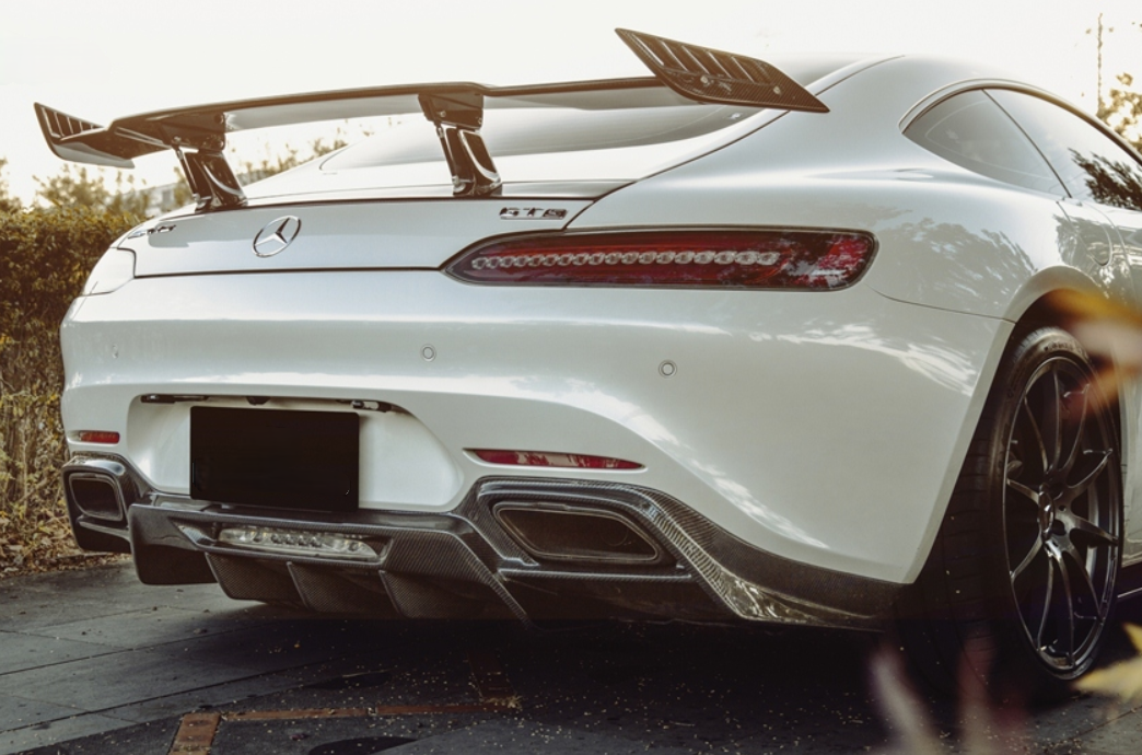 Mercedes Benz AMG GT GTS GTC C190 2015 2016 2017 2018 2019 2020 2021 with Aftermarket Parts - RT Style Rear Wing Carbon Fiber from Aero Republic