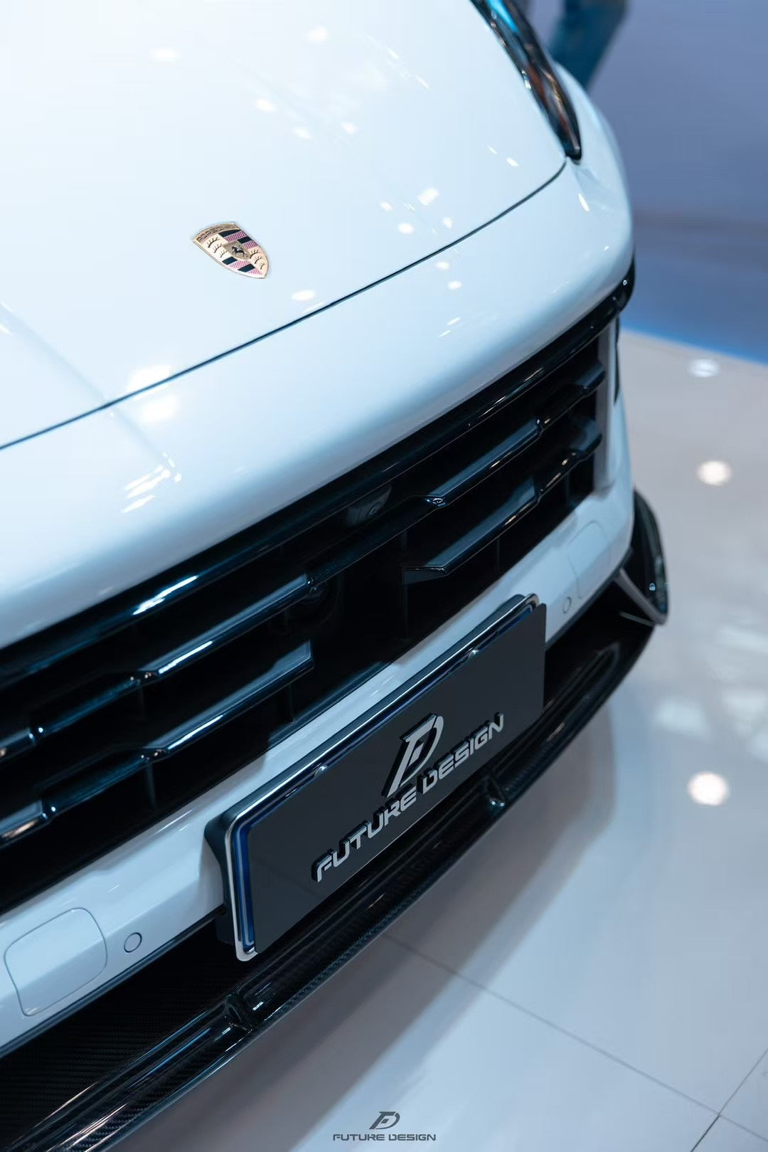 Future Design Carbon Fiber FRONT LIP SPLITTER for Porsche Cayenne Coupe 9Y3 - Performance SpeedShop