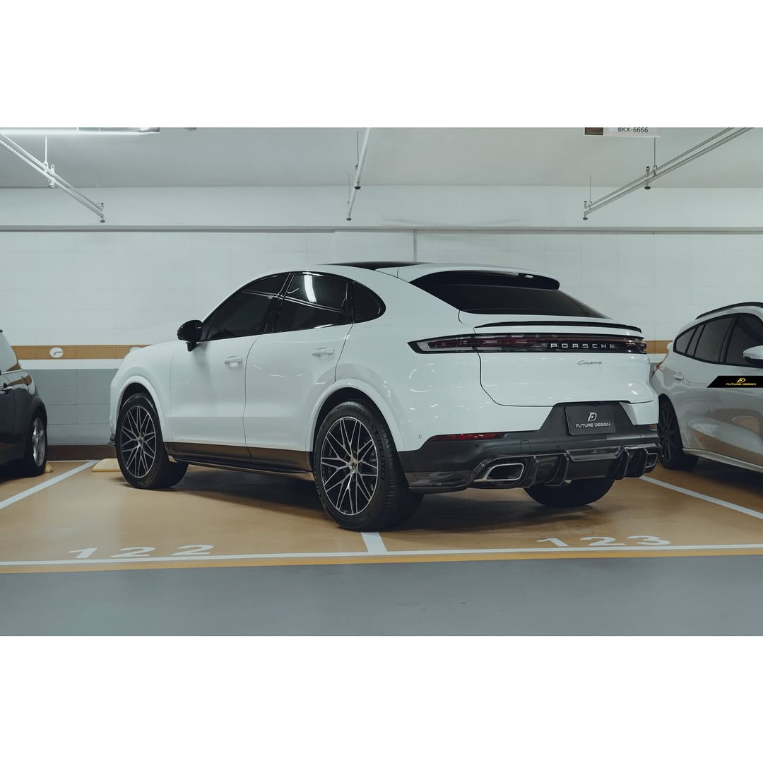 Future Design Carbon Fiber REAR DIFFUSER for Porsche Cayenne Coupe 9Y3 - Performance SpeedShop
