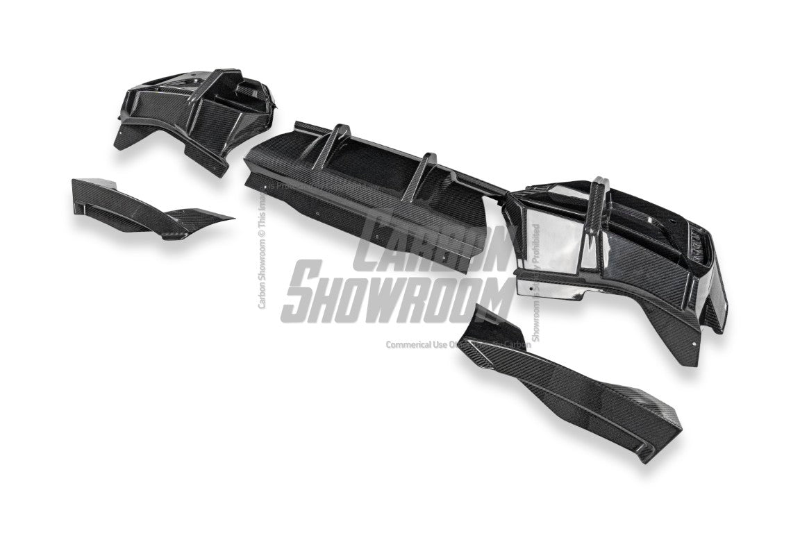 BMW X2 IX2 sDrive28i xDrive28i U10 (with M-Sport bumper) 2024-ON with Aftermarket Parts - Rear Diffuser Dry Pre-preg Carbon Fiber / FRP from Future Design