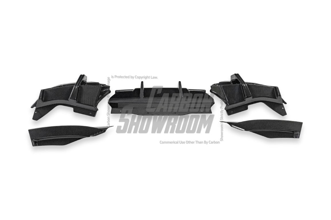 BMW X2 IX2 sDrive28i xDrive28i U10 (with M-Sport bumper) 2024-ON with Aftermarket Parts - Rear Diffuser Dry Pre-preg Carbon Fiber / FRP from Future Design