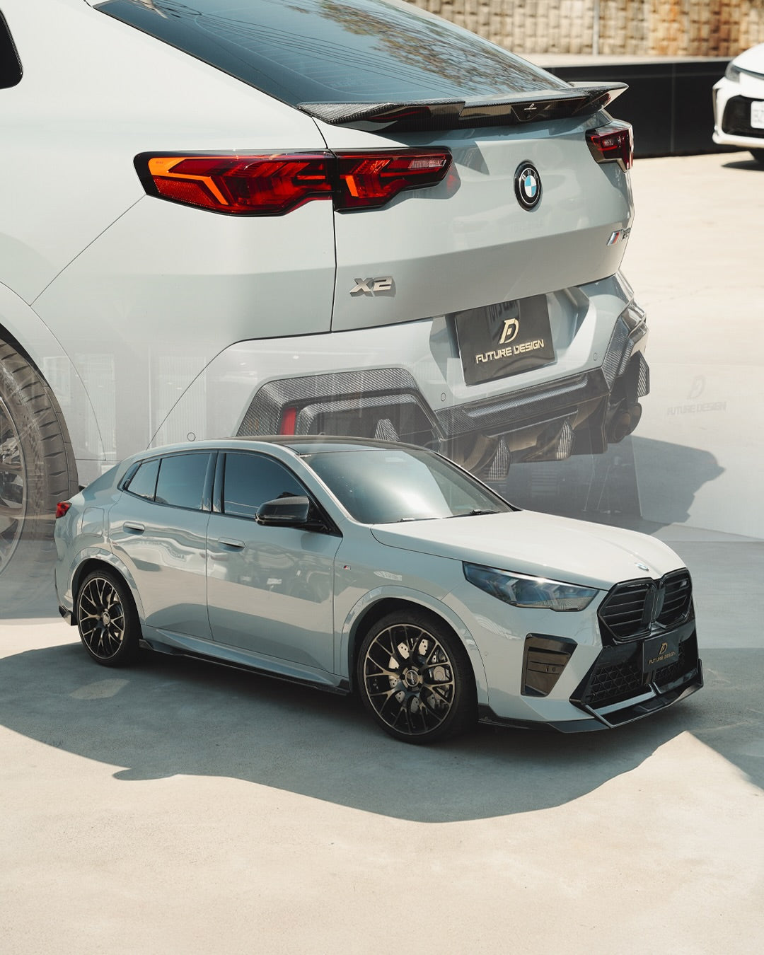 BMW X2 IX2 M35i sDrive28i xDrive28i U10 (with M-Sport bumper) 2024-ON with Aftermarket Parts - Rear Spoiler Dry Pre-preg Carbon Fiber / FRP from Future Design