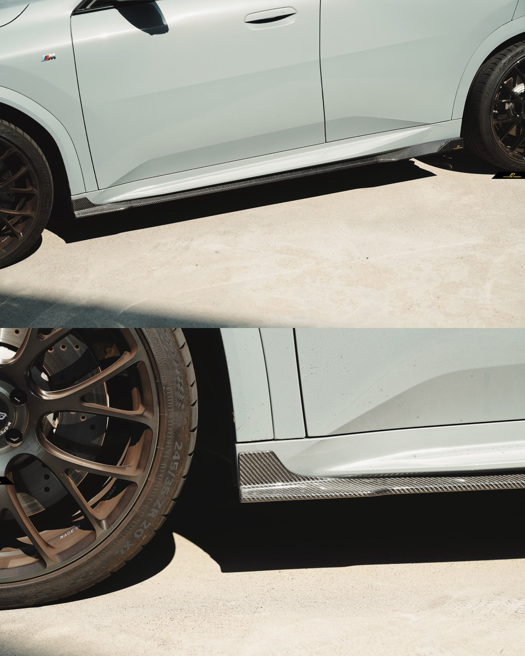 BMW X2 IX2 M35i sDrive28i xDrive28i U10 (with M-Sport bumper) 2024-ON with Aftermarket Parts - Side Skirts Dry Pre-preg Carbon Fiber / FRP from Future Design