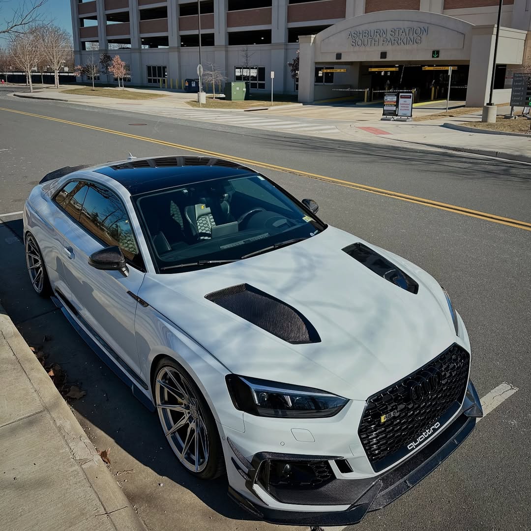 Audi RS5 S5 A5 B9 B9.5 2017-ON with Aftermarket Parts - V1 Hood Bonnet Carbon Fiber / FRP from Future Design