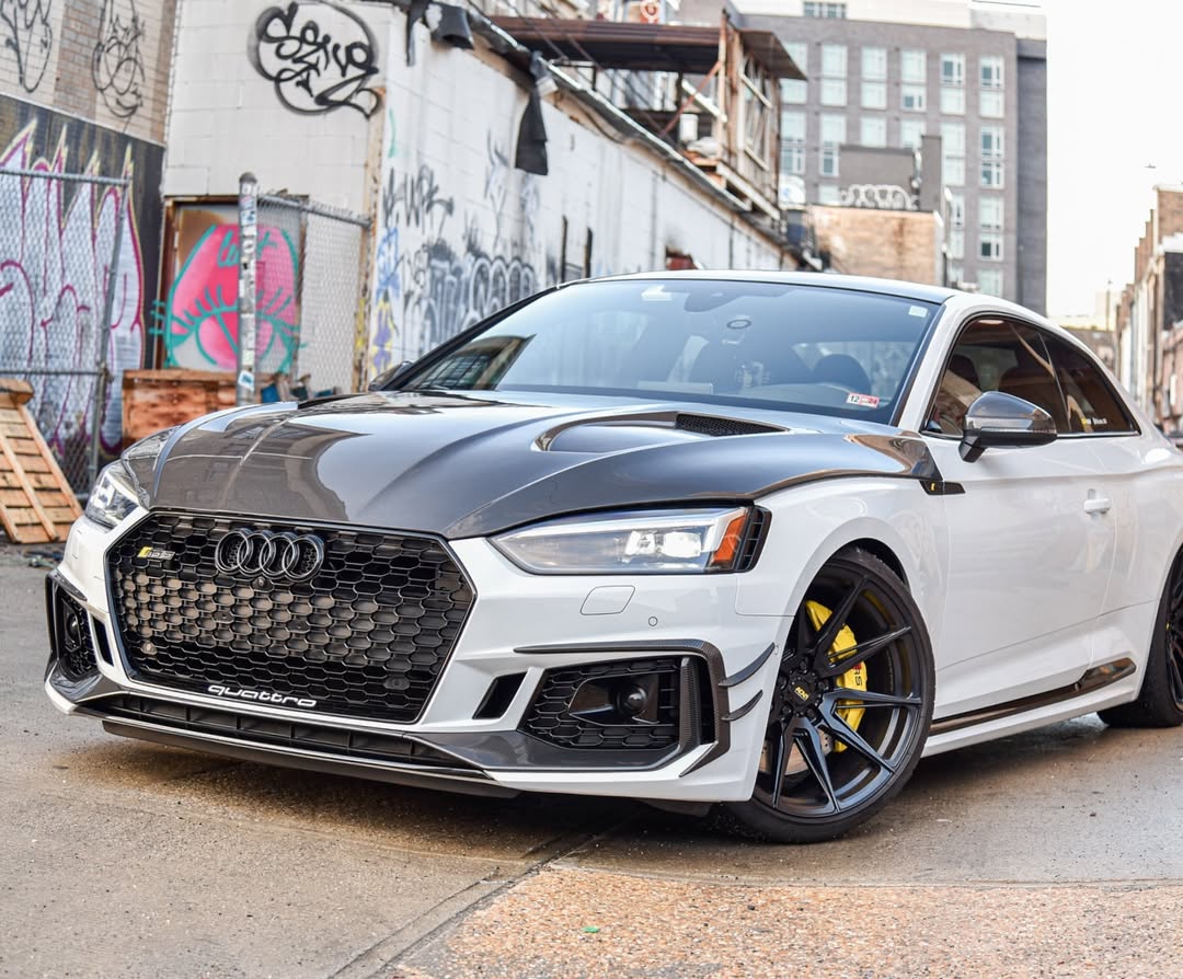Audi RS5 S5 A5 B9 B9.5 2017-ON with Aftermarket Parts - V1 Hood Bonnet Carbon Fiber / FRP from Future Design