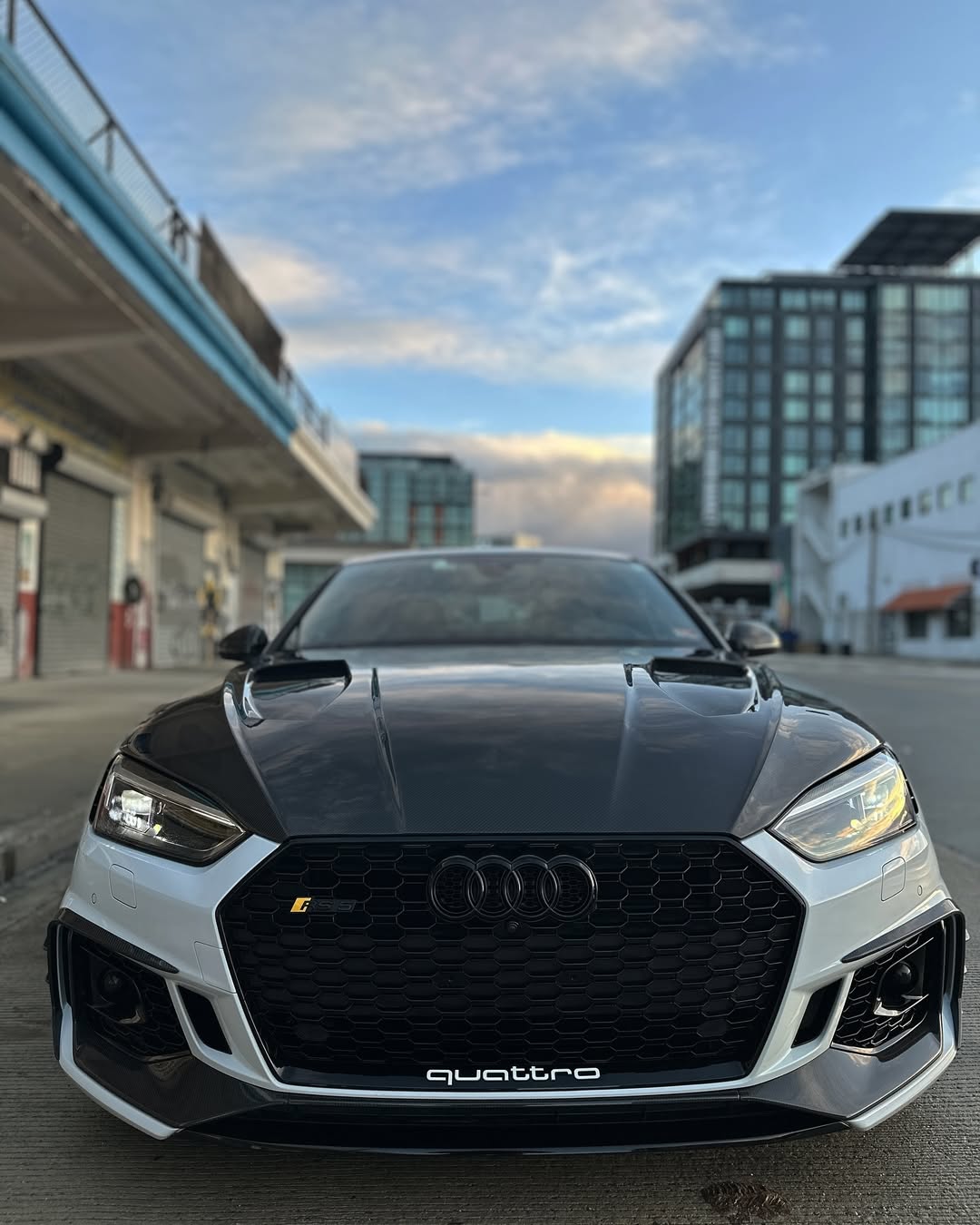 Audi RS5 S5 A5 B9 B9.5 2017-ON with Aftermarket Parts - V1 Hood Bonnet Carbon Fiber / FRP from Future Design